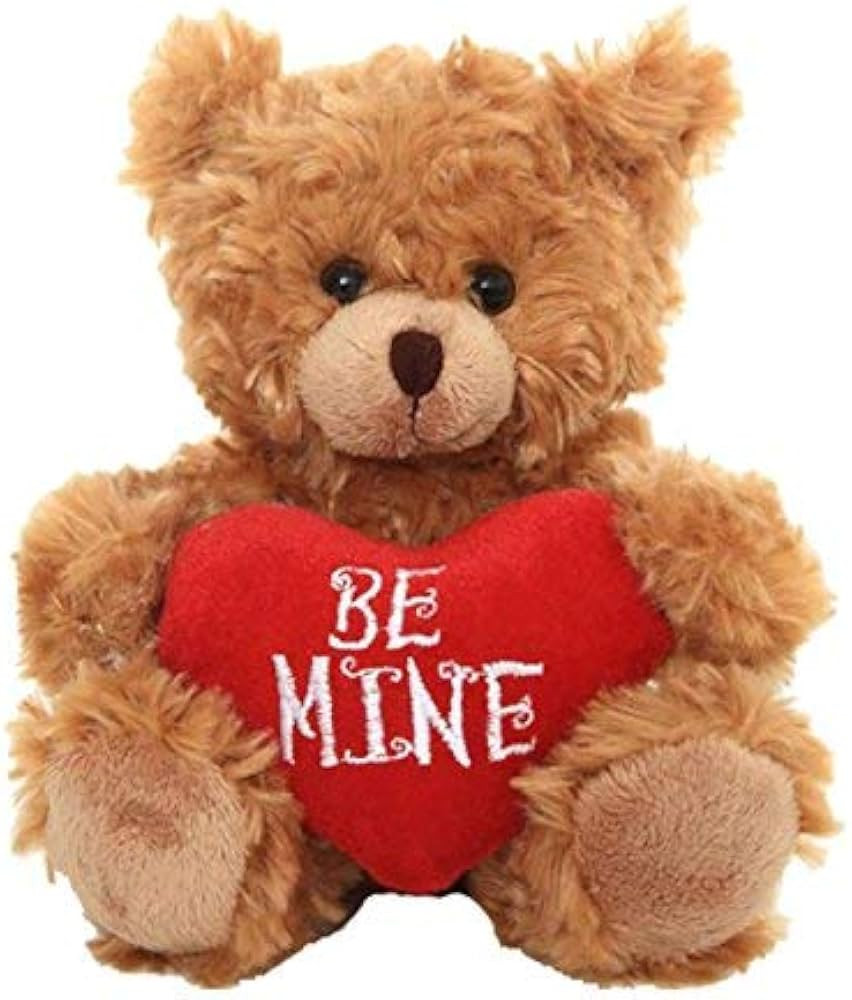 Plushland Stuffed Mocha Heart Bear – Be Mine- Plush Bear Toy for Kids & Adults - Embroidered He... | Amazon (US)