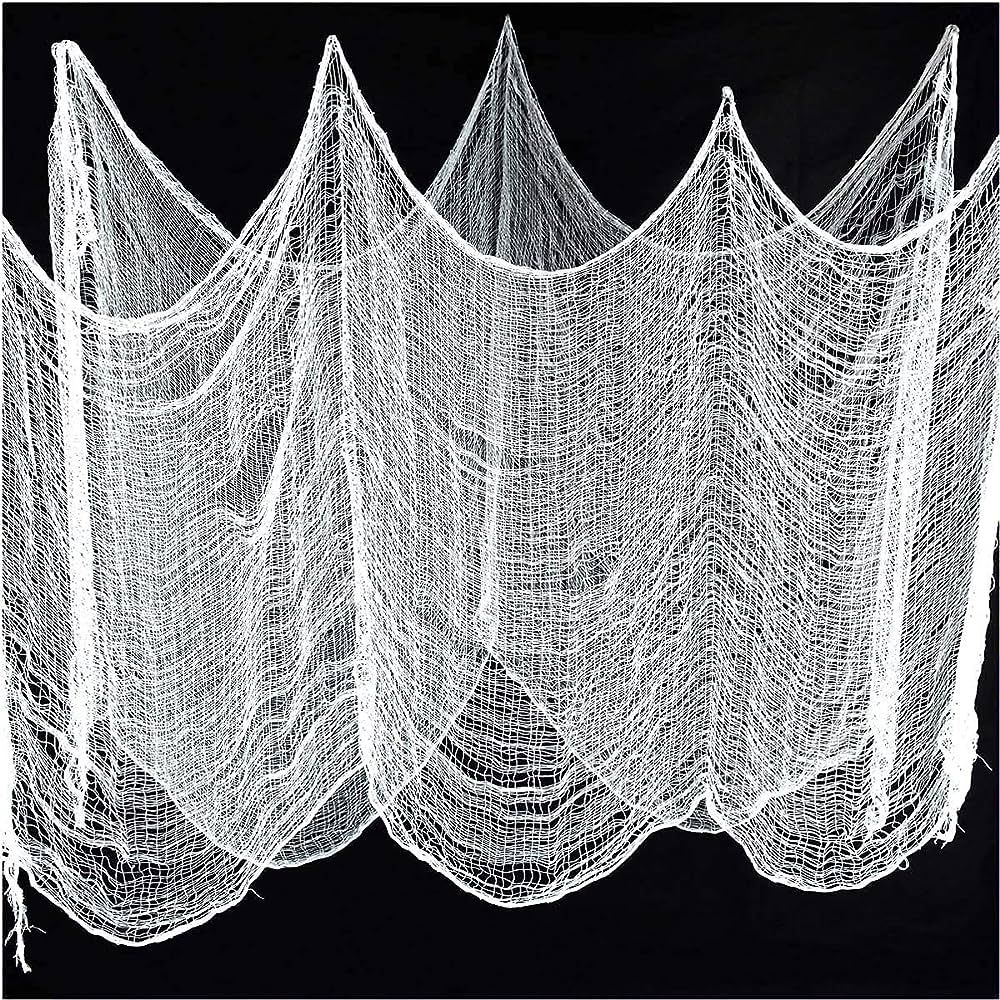 White Creepy Cloth, 79 x 79 inch Spooky Gauze, Scary Halloween Decorations for Haunted Houses Par... | Amazon (US)