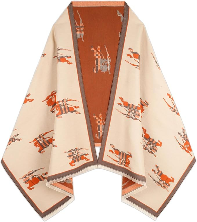 Relang Scarfs for Women Pashmina Silky Shawl Wrap for Evening Dressing Blanket Open Front Poncho ... | Amazon (US)