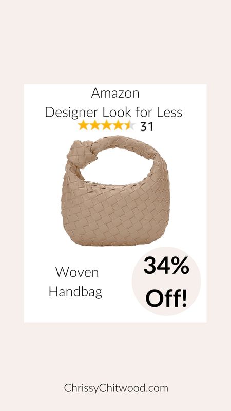 Amazon - Designer Look for Less: This woven handbag is 34% off in multiple colors! The bag has a similar look to the Bottega Veneta Mini Jodie! 

shoulder bag, clutch, top handle bag, handbags, looks for less 

#LTKsalealert #LTKunder50 #LTKitbag