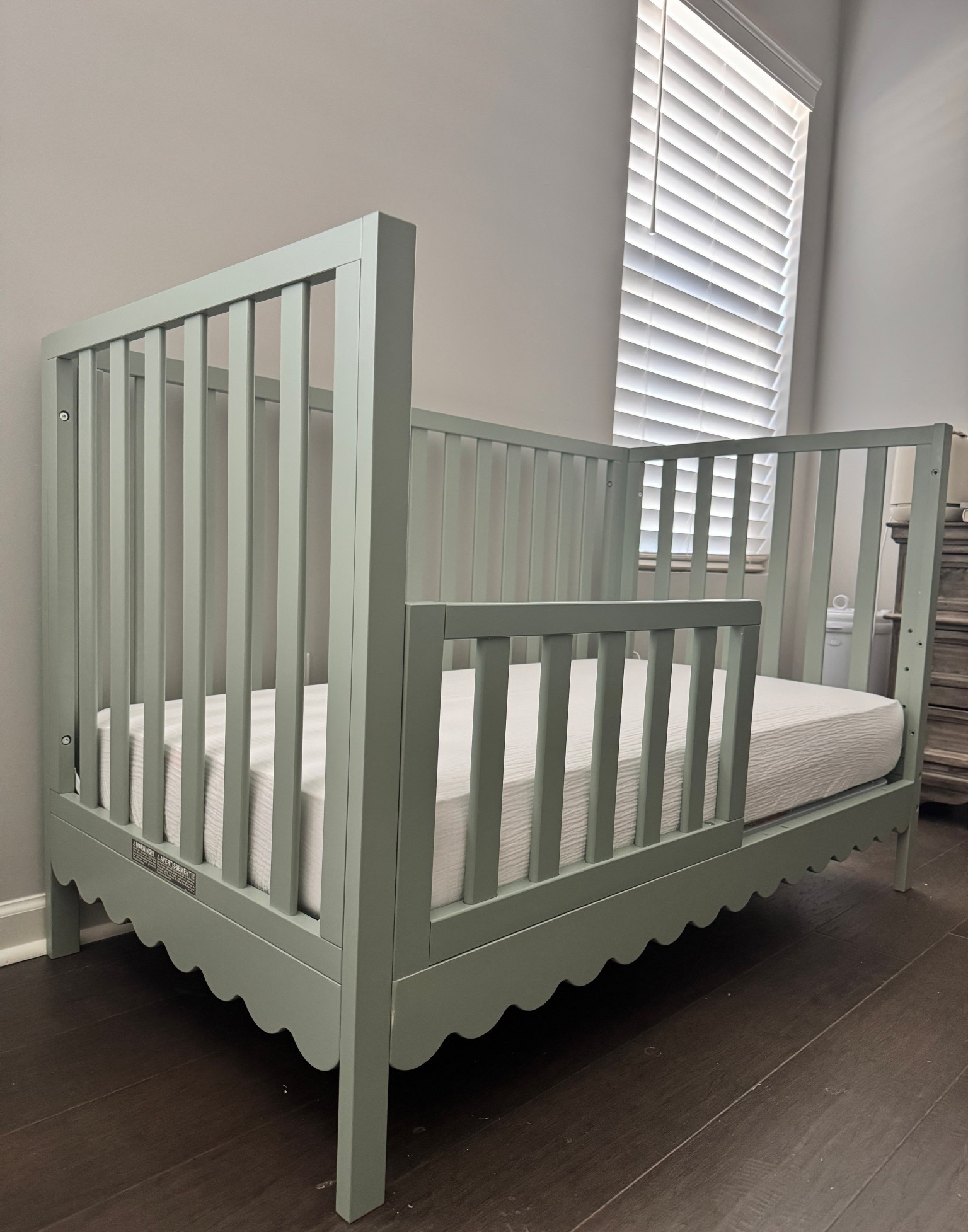 I am loving this Davinci Sammy Scallop 4-in-1 Convertible Crib. The scallop detail?! Stunning. I love the color options for this but we went with a neutral sage green. 💚

#LTKmomlife #LTKHome #LTKBaby