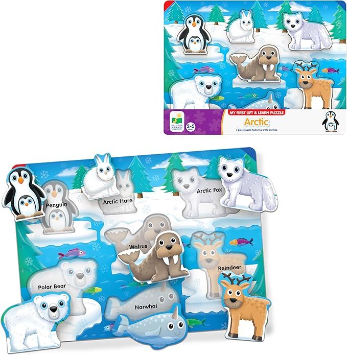 The Learning Journey My First Lift & Learn - Artic 7 Piece Tray Puzzle | Educational Puzzle for T... | Amazon (US)