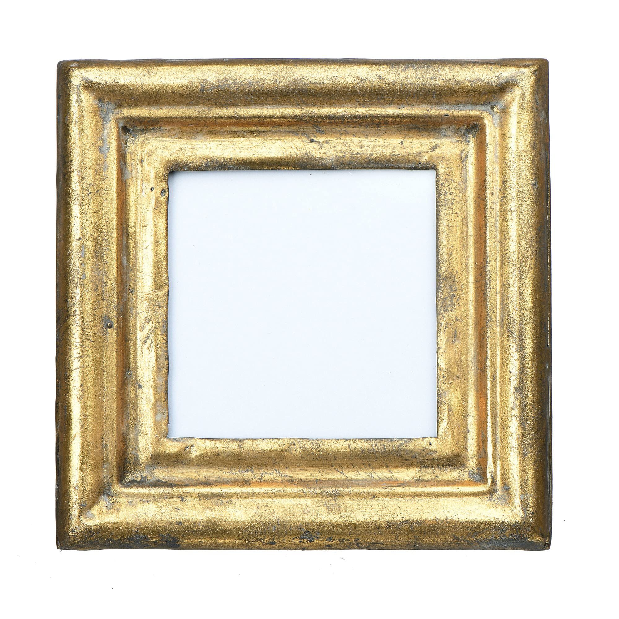 Creative Co-Op Antiqued Gold Square Picture Frame (Holds 3.5" x 3.5" Photo) | Amazon (US)