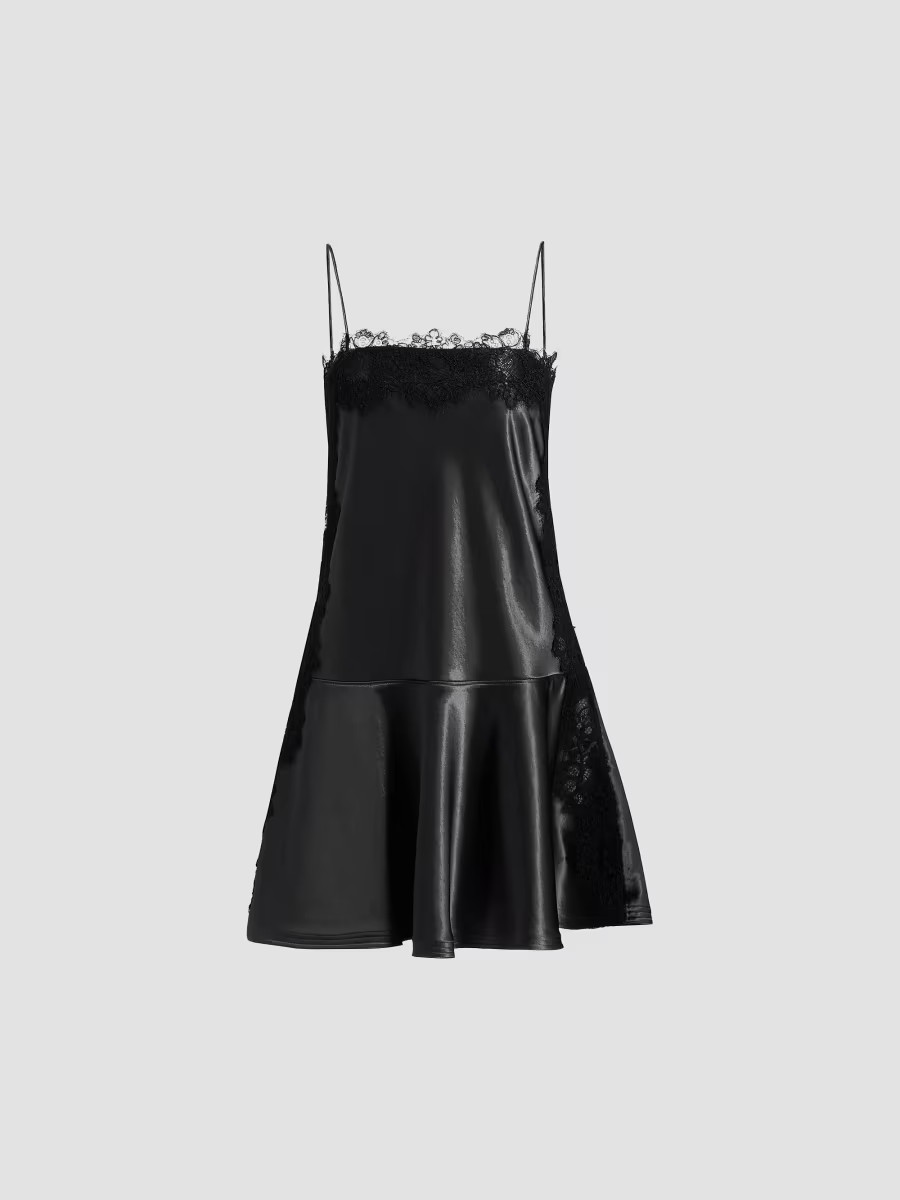 Women's Lace-Trim Cami Minidress - Slate - Size 10 | Saks Fifth Avenue
