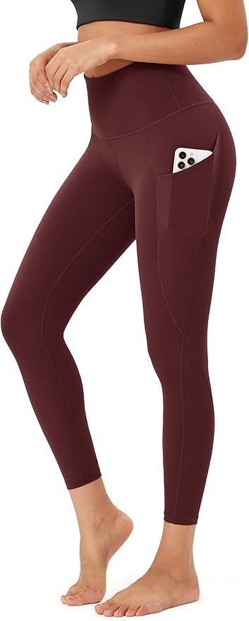 ODODOS Women's High Waisted Yoga Leggings with Pockets, Tummy Control Non See Through Workout Ath... | Amazon (US)