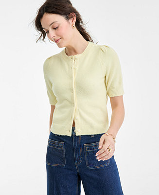 Women's Puff Sleeve Cardigan, Macy's Exclusive | Macy's