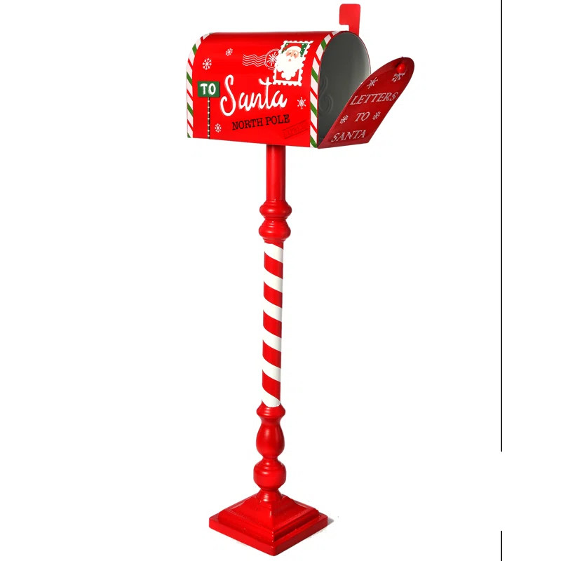 Metal Santas Mailbox on Post | Wayfair North America