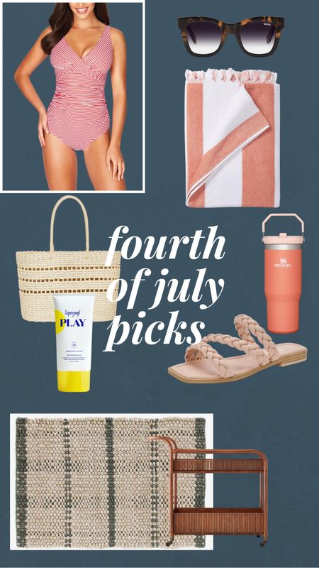 "Step into summer with style! Check out my top 4th of July picks: 🕶️ Trendy sunglasses, 👙 Swim suit for those pool parties, 🌞 Outdoor décor to spruce up your space, and 🎉 Entertaining essentials like sunscreen and sandals. Shop now and make a splash this Independence Day!"

#LTKSeasonal #LTKxNSale #LTKhome