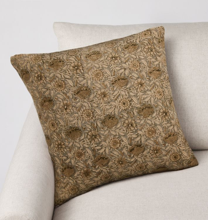 Botanical Block Print Pillow Cover | Rejuvenation