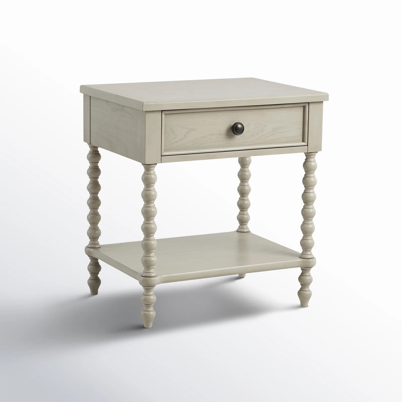 Beckett Turned Wood Spindle Nightstand with Drawer & Shelf | Wayfair North America