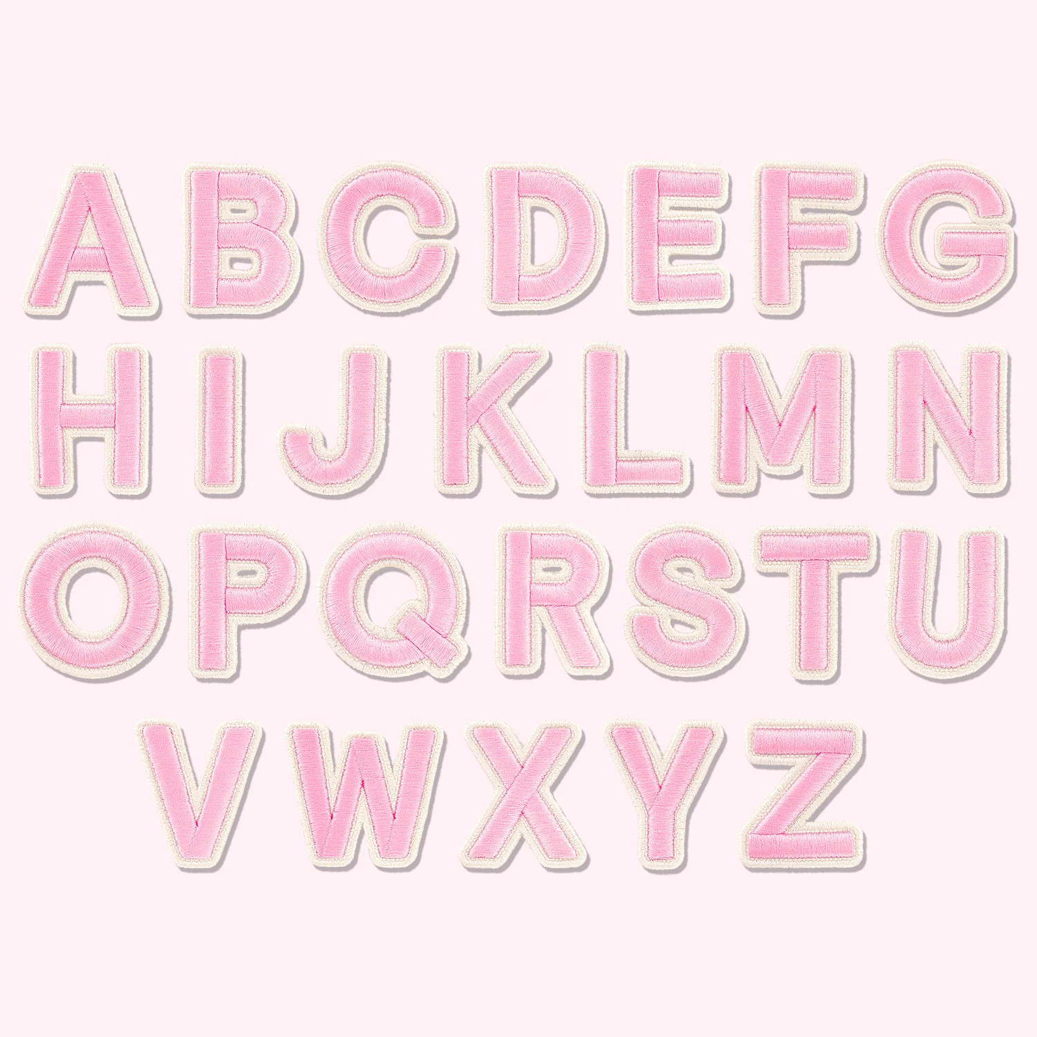 Flamingo Rolled Embroidery Letter Patches - Stoney Clover Lane | Stoney Clover Lane