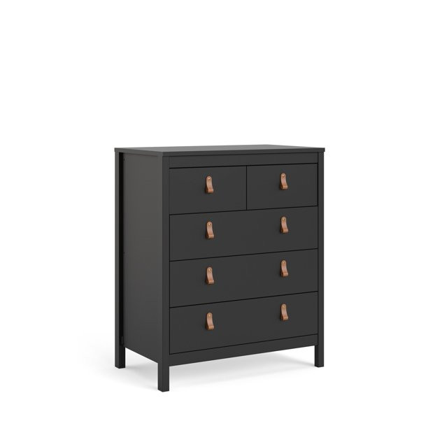 Madrid 5 Drawer Chest, Black Matte | Walmart (US)
