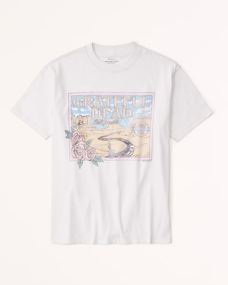 Oversized Boyfriend Grateful Dead Graphic Tee | Abercrombie & Fitch (US)