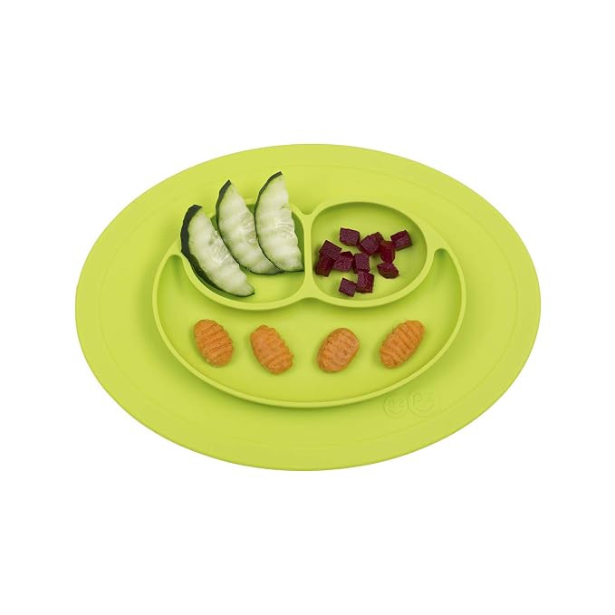 ezpz Mini Mat (Lime) - 100% Silicone Suction Plate with Built-in Placemat for Infants + Toddlers ... | Amazon (US)