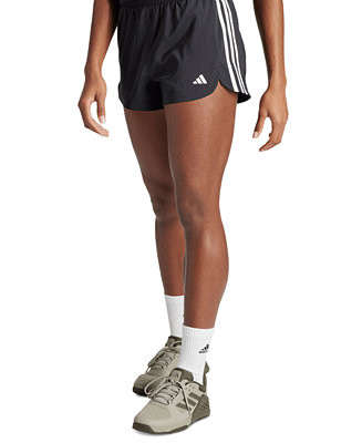 adidas Women's Pacer Training 3-Stripes Woven High-Rise Shorts - Macy's | Macy's