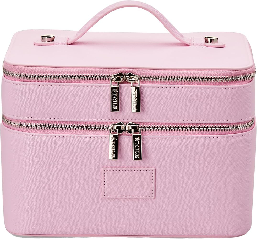 ETOILE - Duo Vanity Case Lavender Pink - Large Functional Travel Makeup Bag Organizer with Remova... | Amazon (US)
