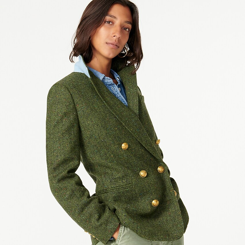 Double-breasted blazer in English herringbone wool | J. Crew US