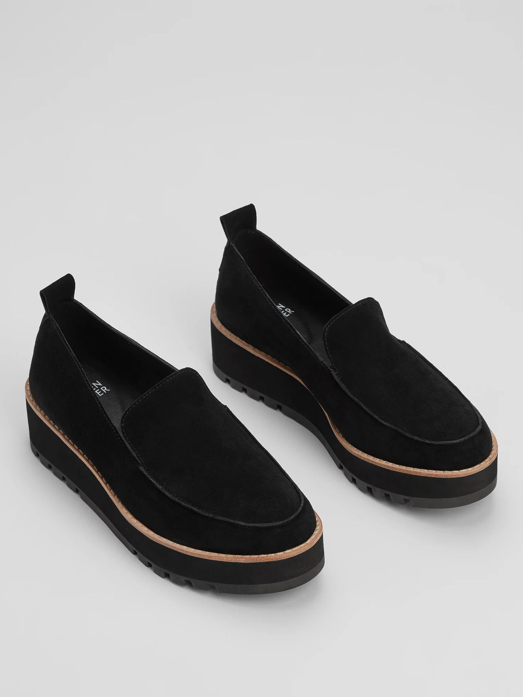 Ells Suede Loafer Wedge | Eileen Fisher