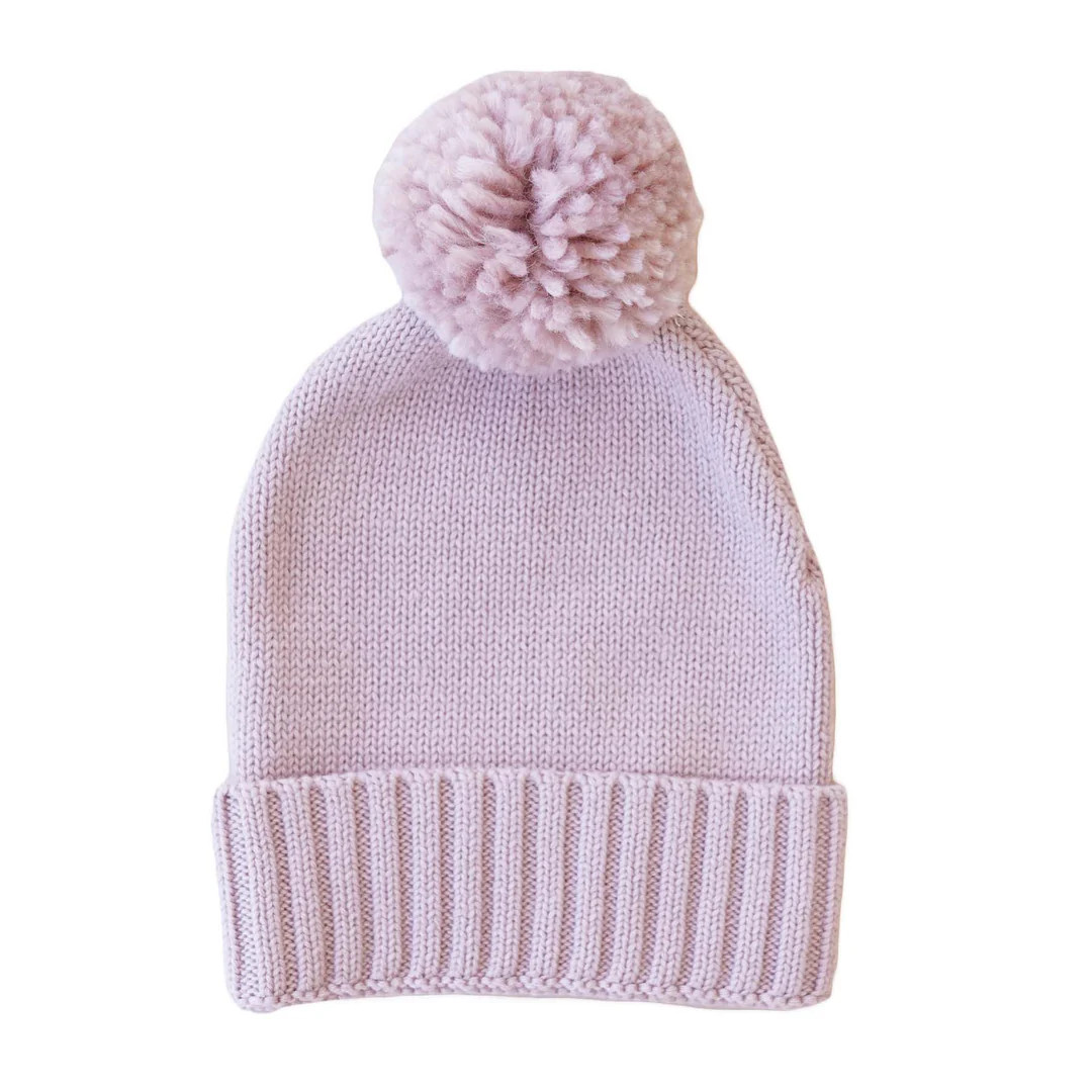 Knit Baby Pom Pom Beanie | Caden Lane