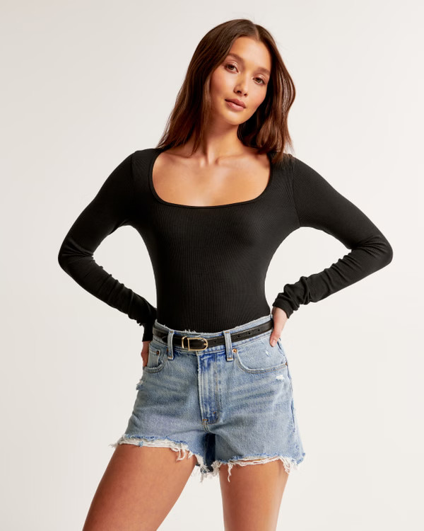 Women's High Rise Mom Short | Women's Bottoms | Abercrombie.com | Abercrombie & Fitch (US)