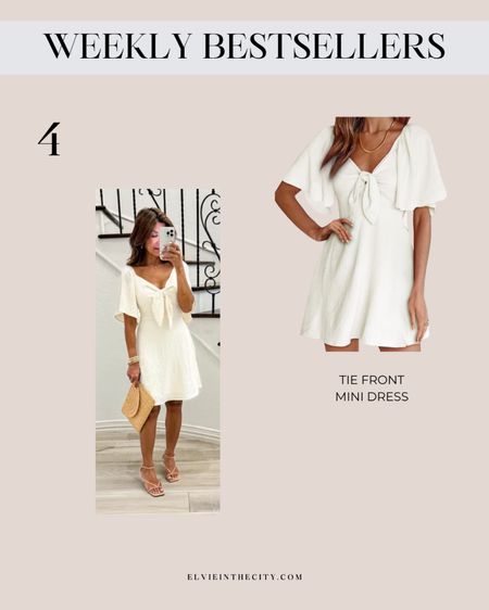 This tie front mini dress was my #4 bestseller last week. Perfect for bridal showers, graduation, baby shower, or wedding guest dress. Comes in other colors.

White dress, fashion over 40, resort style, date night, wedding guest dress

#LTKStyleTip #LTKOver40 #LTKFindsUnder50