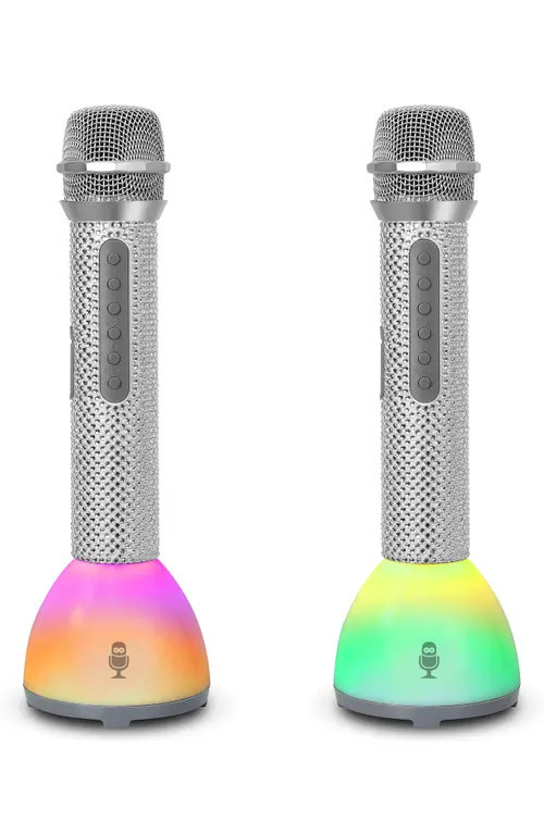 Singing Machine Bling Duets Wireless Walkie-Talkie Microphone in Grey at Nordstrom | Nordstrom