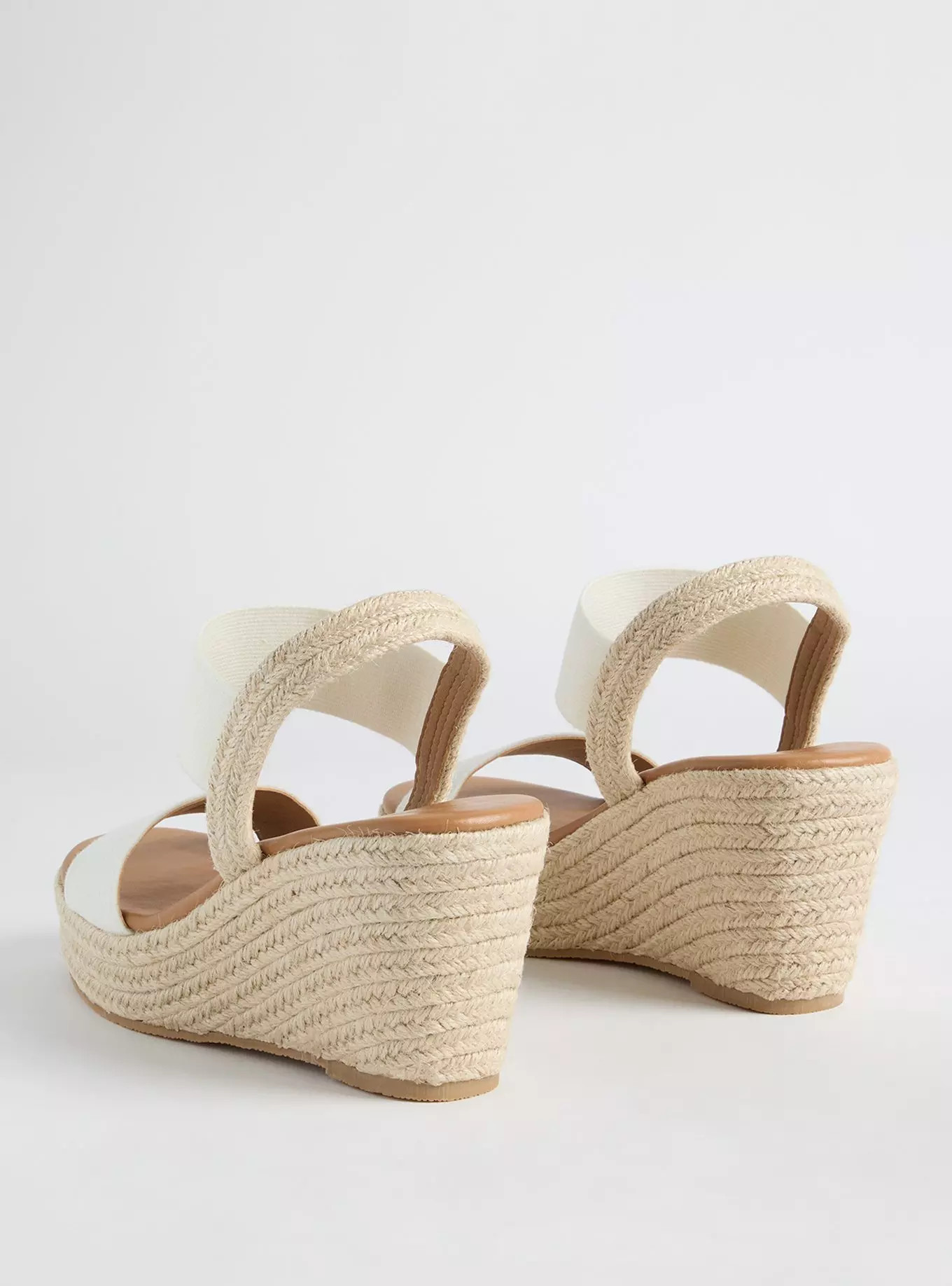 Stretch-Band Raffia Wedges (WW) | Torrid (US & Canada)