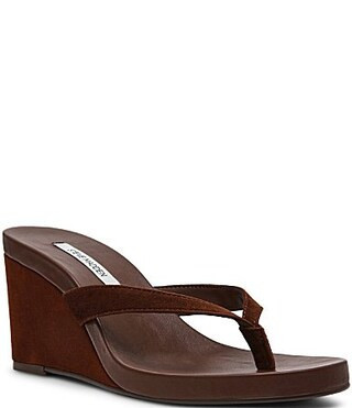 Steve Madden Playing Suede Wedge Thong Sandals - 9.5 | Dillard's
