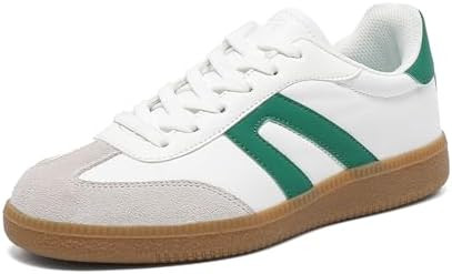 Women's Retro Gum Sole Fashion Sneakers-Lace Detail Casual Retro Walking Shoes-Gum Sole Casual Te... | Amazon (US)