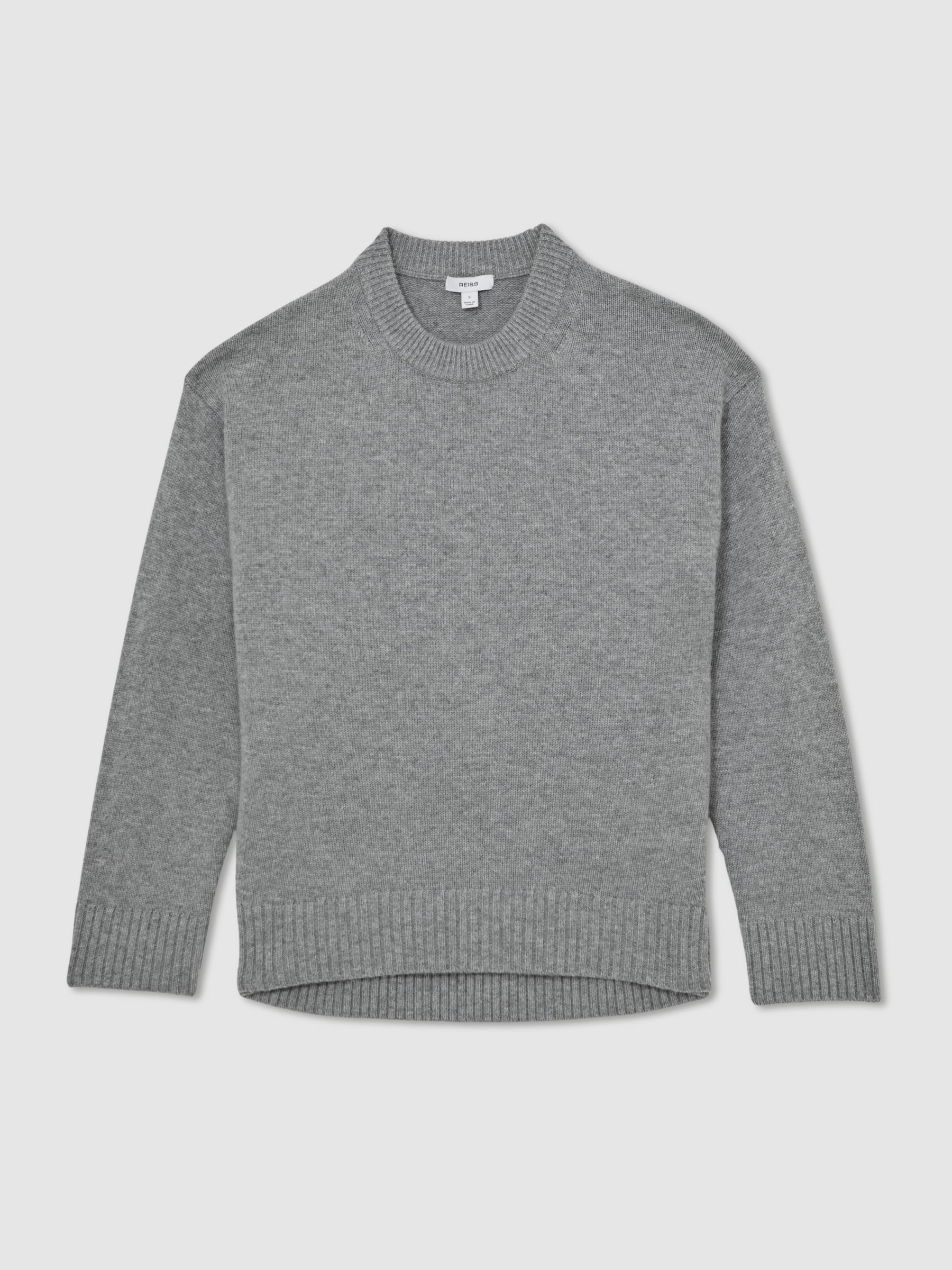 Reiss Wool-Cashmere Crew-Neck Jumper in Grey Marl - REISS | Reiss UK