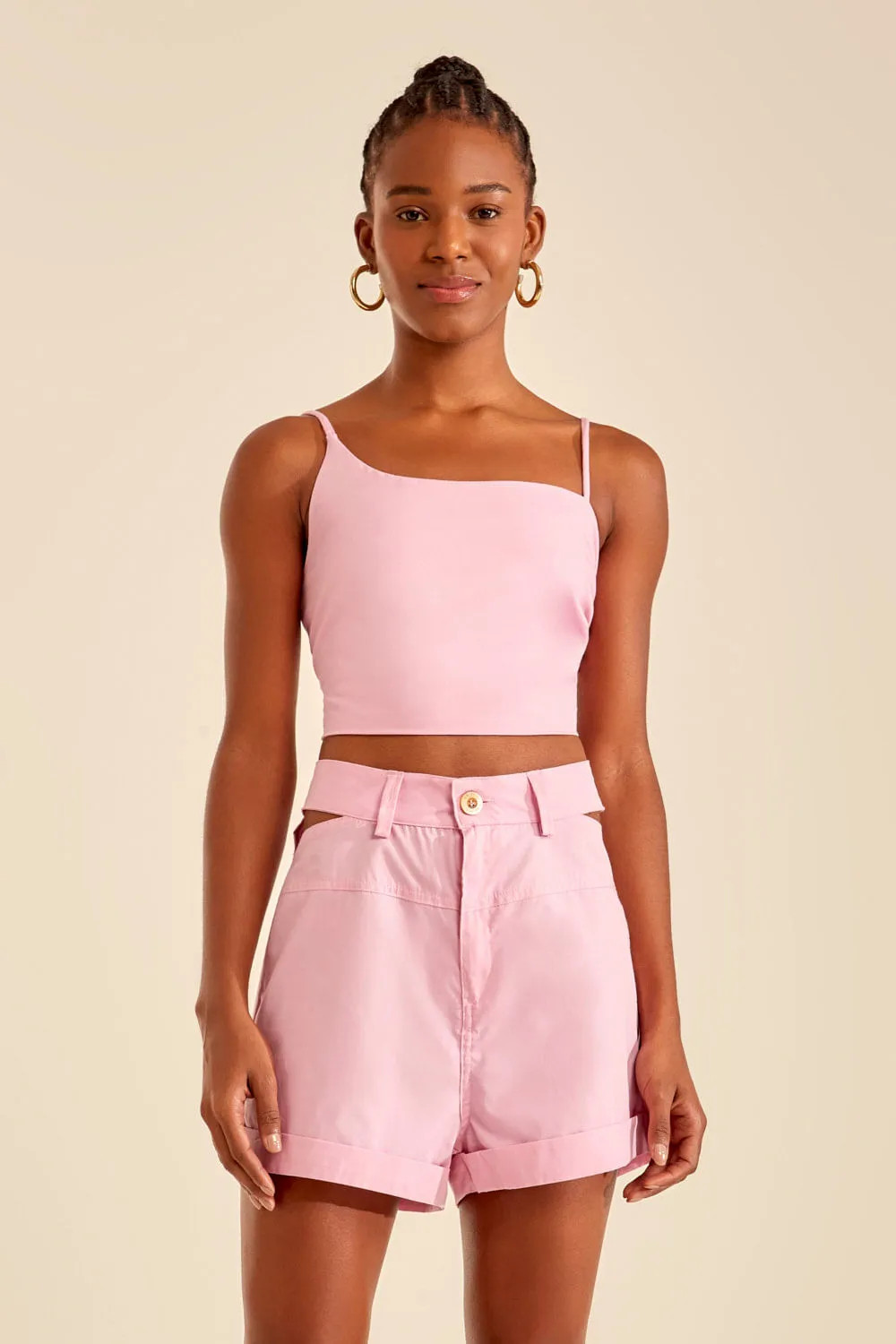 Cropped Tricoline Assimétrico | OffPremium (BR)