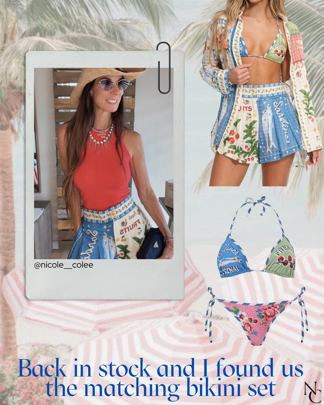 🚨 BACK IN STOCK! 🚨

Apparently I wasn’t the only one obsessed with these shorts because they disappeared FAST… but they’re finally back! 🙌

And it gets even better… I found the matching bikini top and bottoms 🤩 so now you can shop the entire Sardines & Fruits collection and wear it from beach day to brunch.

I paired the shorts with a simple red tank, my favorite straw hat, wedges, and a little Prada because… balance. 😉❤️

Comment SARDINES and I’ll send you links to the shorts, matching bikini, tank, hat, wedges, and all the accessories!

#SummerStyle #ResortWear #VacationOutfit #LTKStyle
#NicoleColeeStyle

#LTKdayinmylife #LTKgrwm #LTKootd