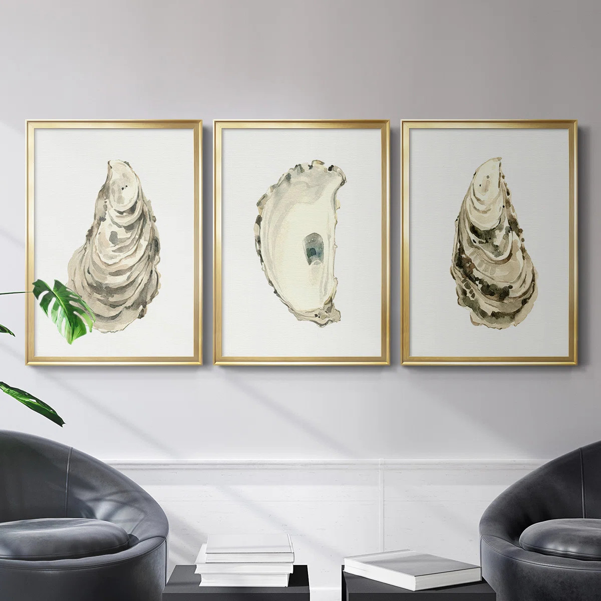 Neutral Oyster Study I " Neutral Oyster Study I " 3 - Pieces Painting Print | Wayfair North America