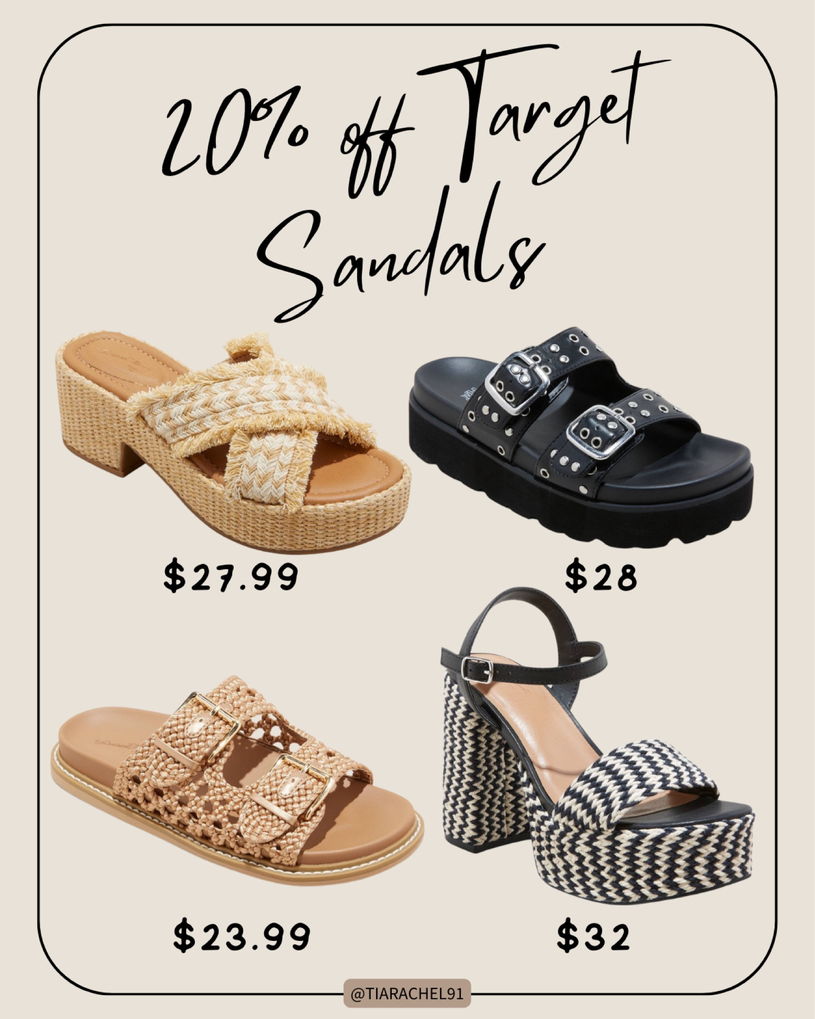 20% off summer sandals at Target! 

#LTKShoeCrush #LTKSummerSales #LTKSaleAlert