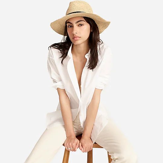 J.Crew: Wide-brim Packable Straw Hat For Women | J.Crew US