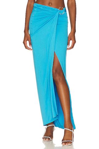 Indah x REVOLVE Ring Detail Maxi Skirt in Ocean Blue from Revolve.com | Revolve Clothing (Global)