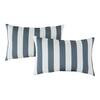 Greendale Home Fashions Canopy Stripe Gray Lumbar Outdoor Throw Pillow (2-Pack) OC5811S2-CANOPY-GRAY | The Home Depot
