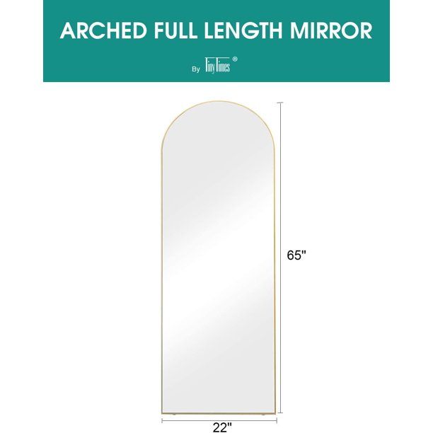 TinyTimes 65''x22'' Arched Full Length Floor Mirror, Standing Mirror Hanging or Leaning Against W... | Walmart (US)