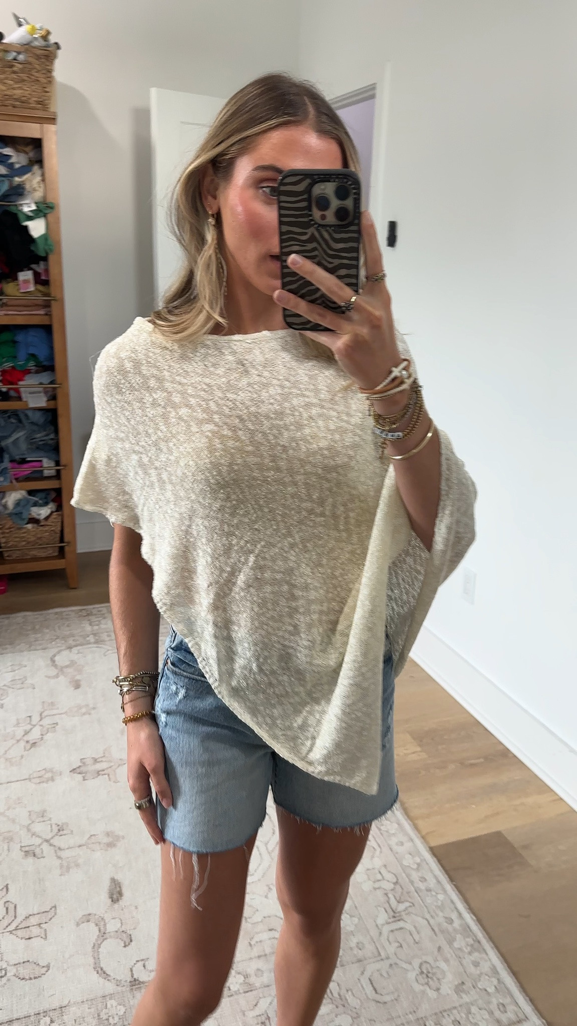 Amazon in white Womens Metallic Knit Top Batwing Sleeve Loose Drape Pullover Beach Shawl

#LTKootd #LTKSeasonal #LTKSaleAlert