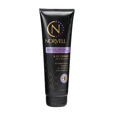 Norvell Venetian Gradual Self Tanning Lotion & CC Cream With Bronzer (8.5 oz) with Cool Violet-Brown undertones for Natural Tan | Target