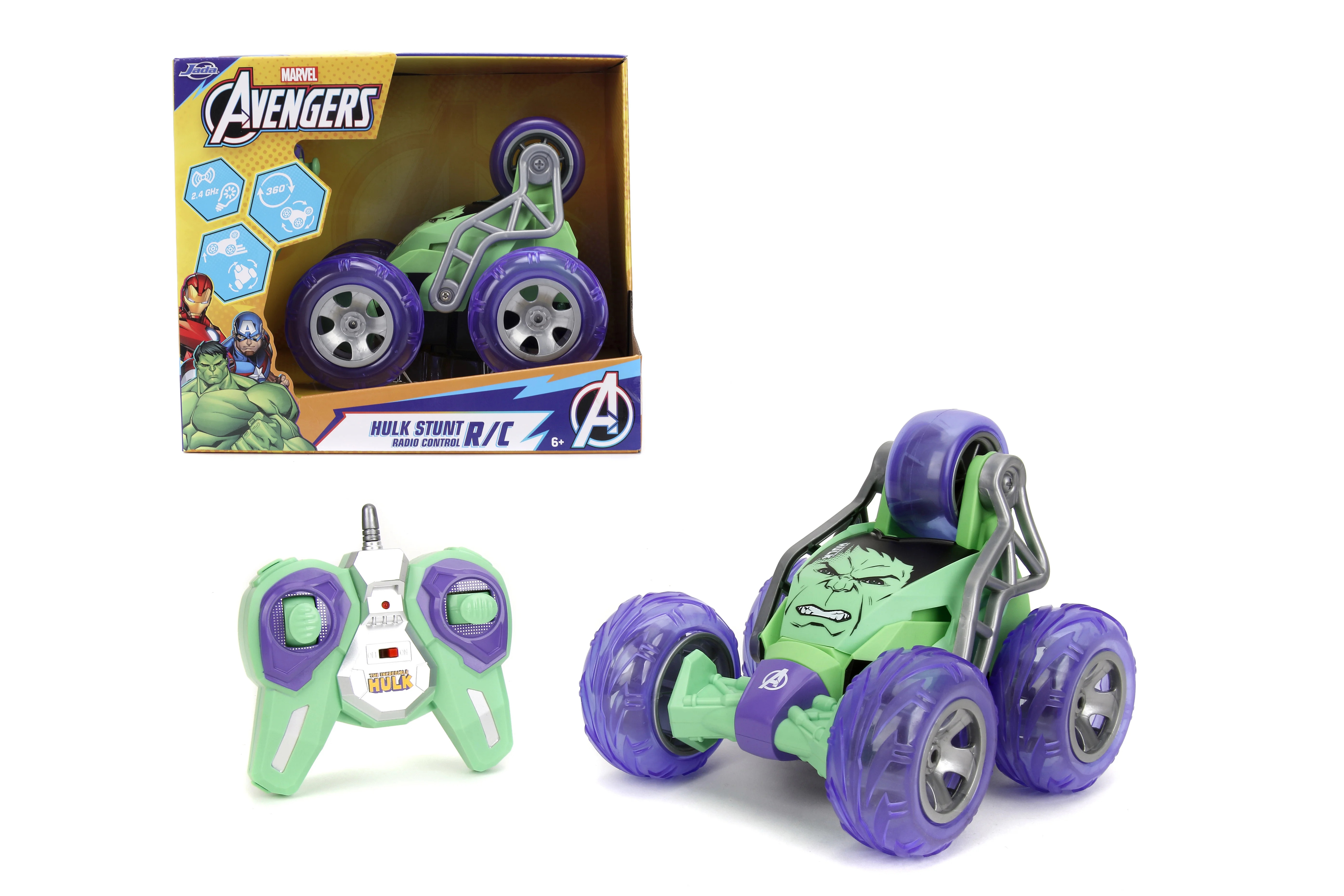 Jada Marvel Hulk Stunt RC Car with 5-Wheel Drift and Turbo USB | Walmart (US)