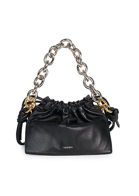Yuzefi Women's Bom Leather Shoulder Bag - Black | Saks Fifth Avenue