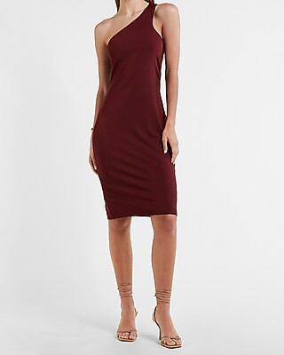 Body Contour One Shoulder Sheath Dress | Express