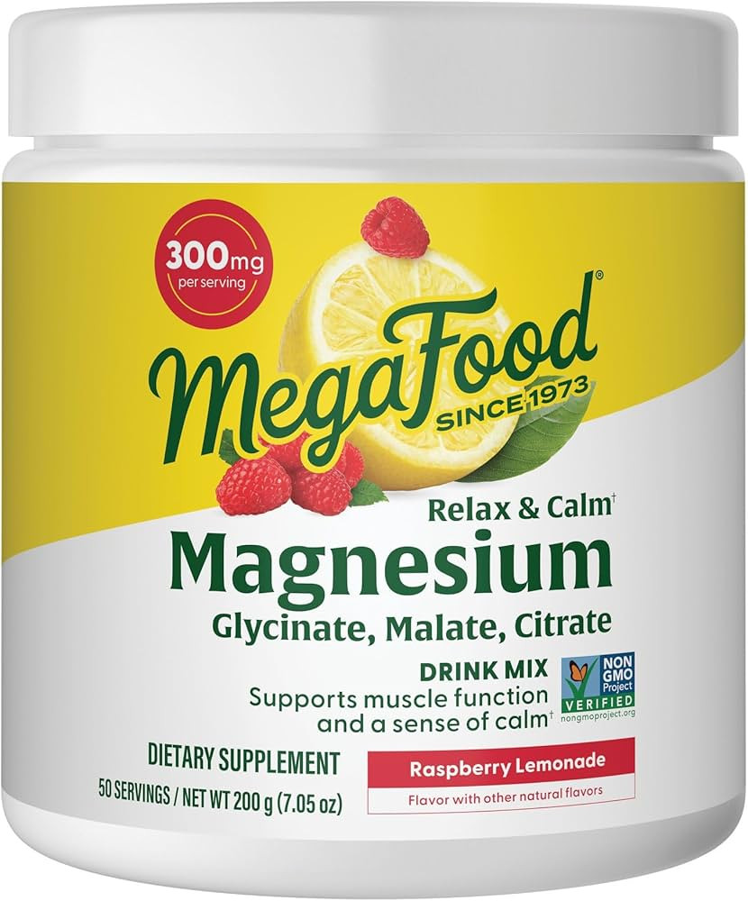 Megafood Relax + Calm Magnesium Powder - Highly Absorbable Magnesium Glycinate, Magnesium Citrate... | Amazon (US)