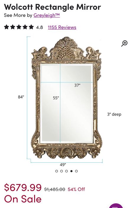 7 feet tall! 50% off Black Friday home sale 
Gold ornate mirror 
Floor length mirror 
Selfie mirror 
Splurge gift guide 

#LTKGiftGuide #LTKCyberWeek #LTKHoliday