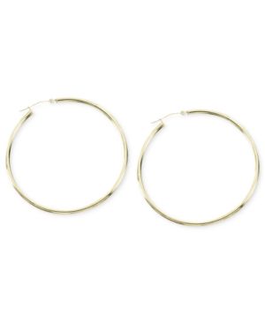 14k Gold Hoop Earrings | Macys (US)