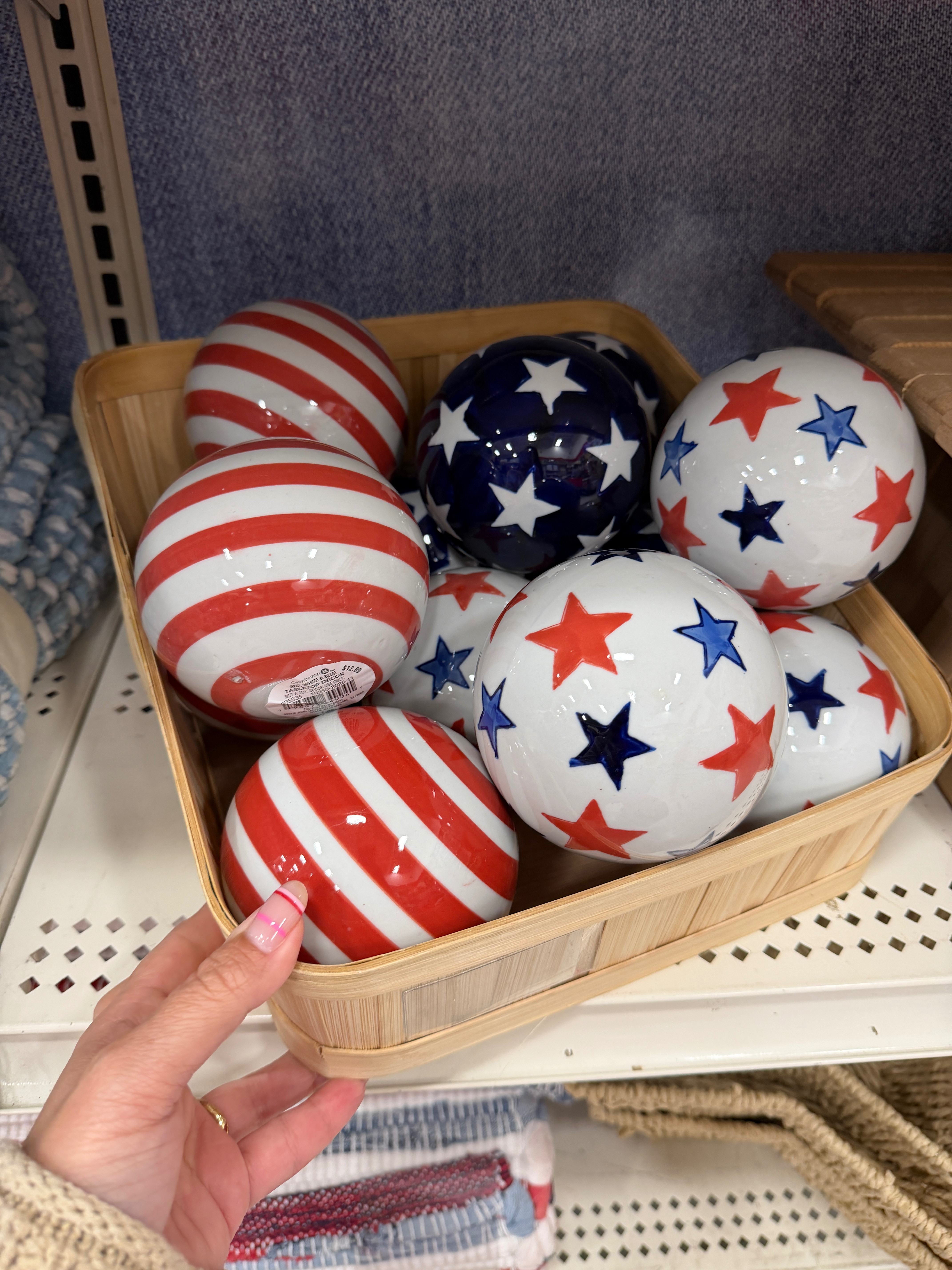 Red, white & blue finds from Michaels 🇺🇸❤️💙✨ seasonal styling • cute + classic 🇺🇸🧺🎇 grab these before they’re gone!! #4thofJuly #AmericanaStyle #PatrioticDecor #SummerHosting #MichaelsFinds 

 #LTKSeasonal