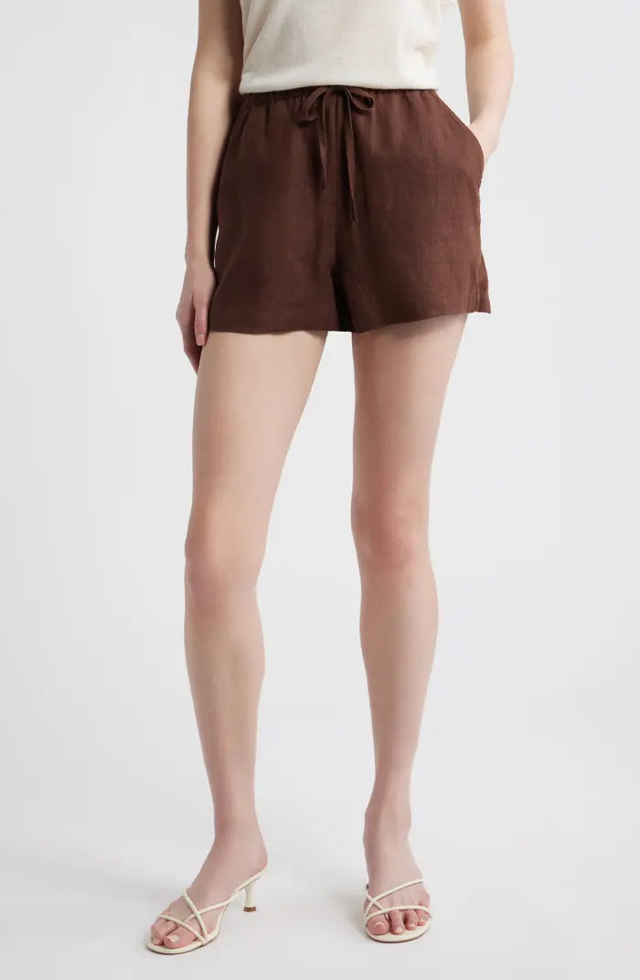 Jenner Linen Drawstring Shorts | Nordstrom