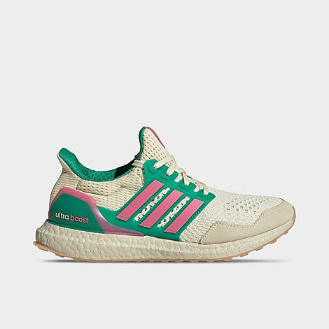 adidas Women's Ultraboost 1.0 Running Shoes in Off White/Pink Fusion/Court Green Size: 11.5 | Finish Line (US)