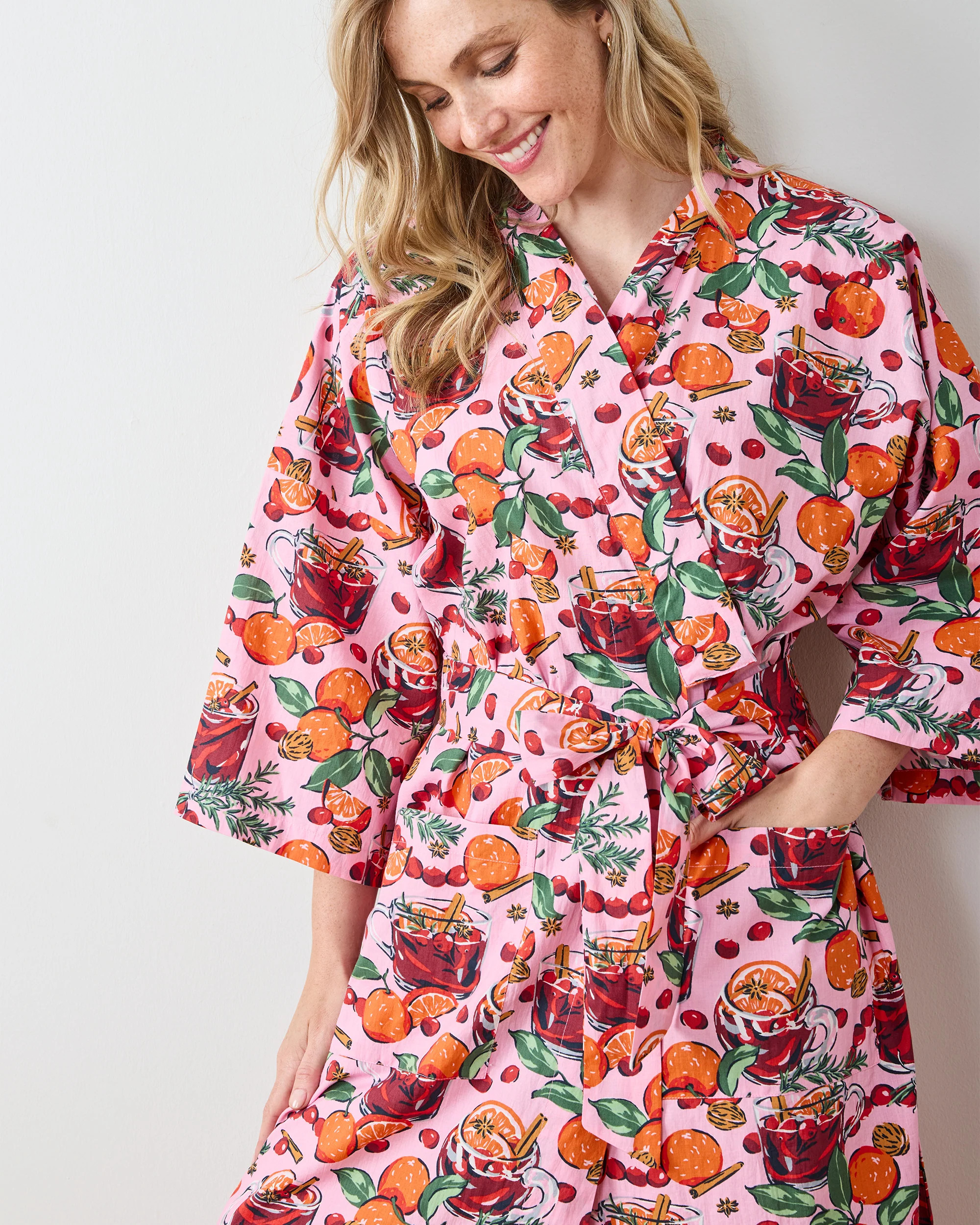 Mulled Wine - Long Robe - Pink Tinsel | Printfresh